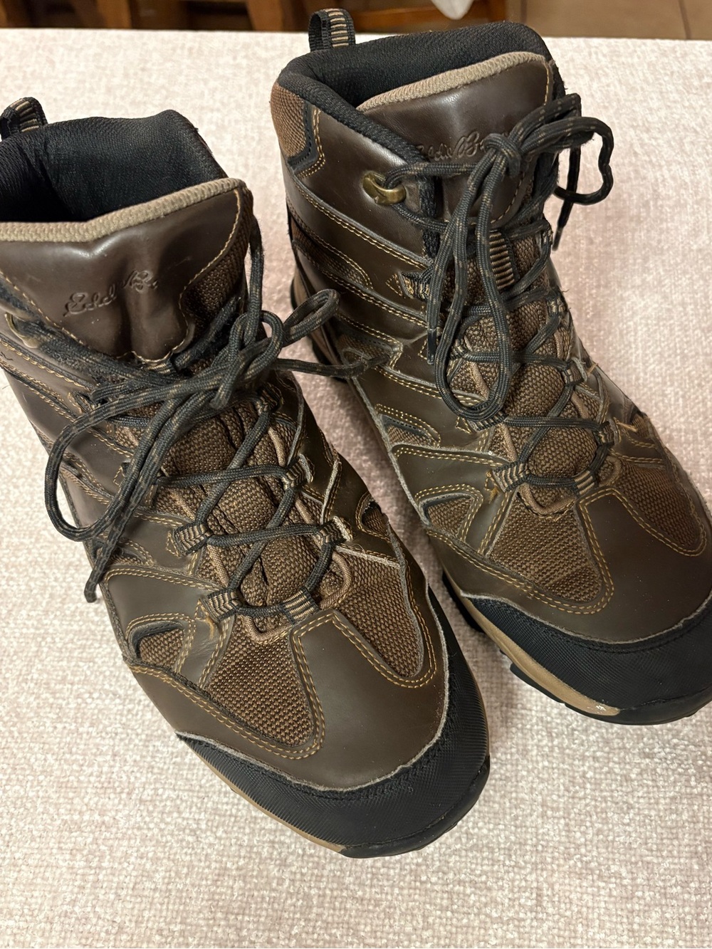 Eddie Bauer‎ Men's Brown Lace-Up Hiking Boots Size 11 M